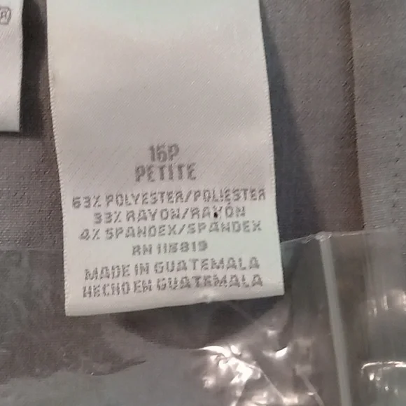 Worthington Petite Stretch size 16P gray women's pants - Picture 7 of 8